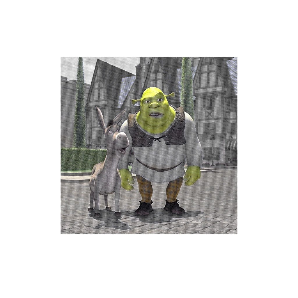 เสื้อยืดโอเวอร์ไซส์ Shrek และ Donkey Vintage