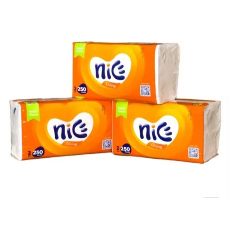 Nice Tissue 250bชีท 2ply / Nice Tissu 250 แผ่น Facial Refill