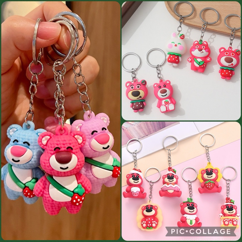 GANTUNGAN BLANJA.ids LOTSO STRAWBERRY KEYCHAIN / CUTE LOTSO KEYCHAIN / HP BAG BACKPACK ETC. / LOTSO 