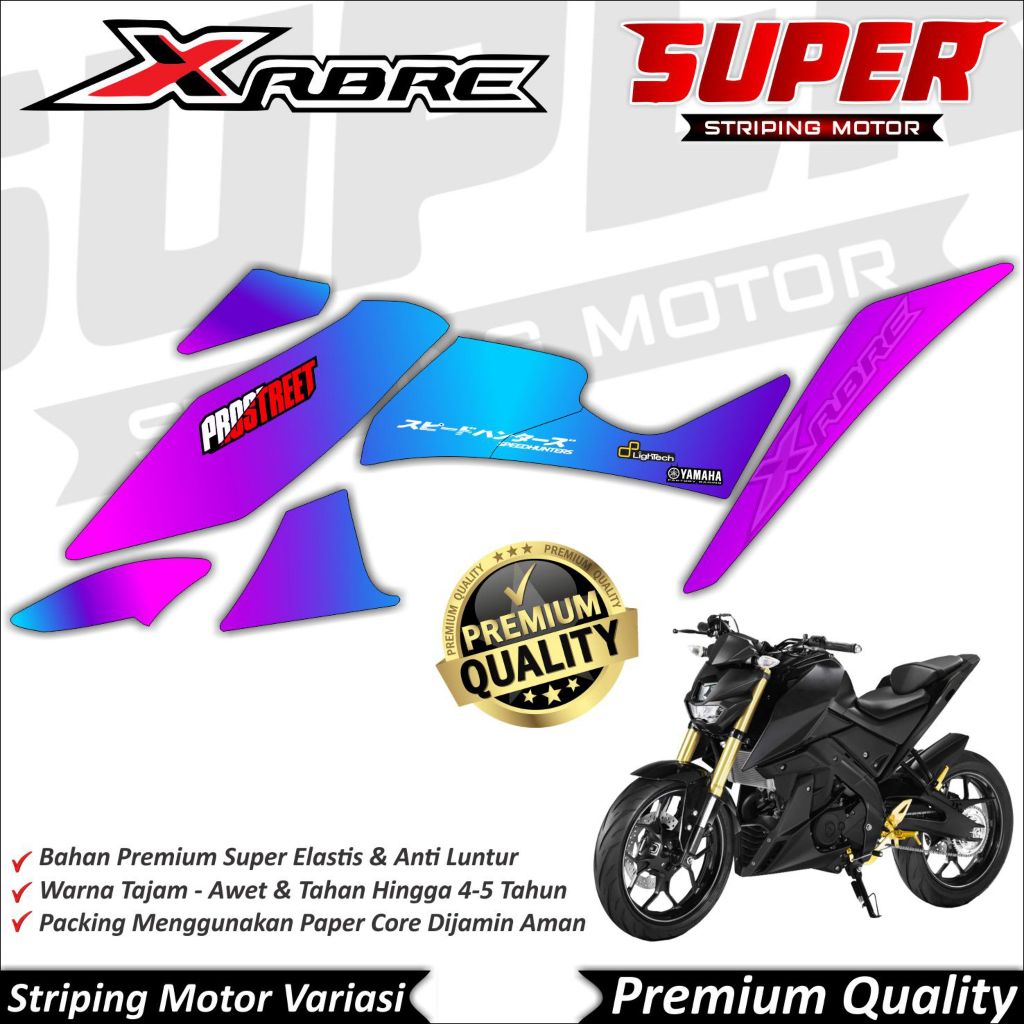 Cool Anti-Fade XABRE สติกเกอร์ XABRE Striping การสําเร็จการศึกษา Yamaha XABRE