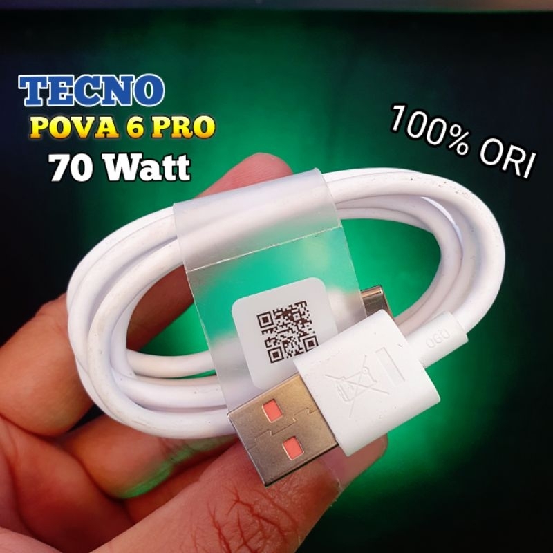 Original Tecno Pova 6 / Tecno Pova 6 Pro Fast Charging 70 วัตต์ข้อมูลสายชาร์จ