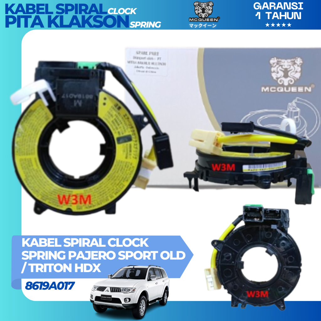 SPIRAL CABLE HORN RIBBON CLOCK SPRING PAJERO SPORT OLD / TRITON HDX OEM: 8619A017