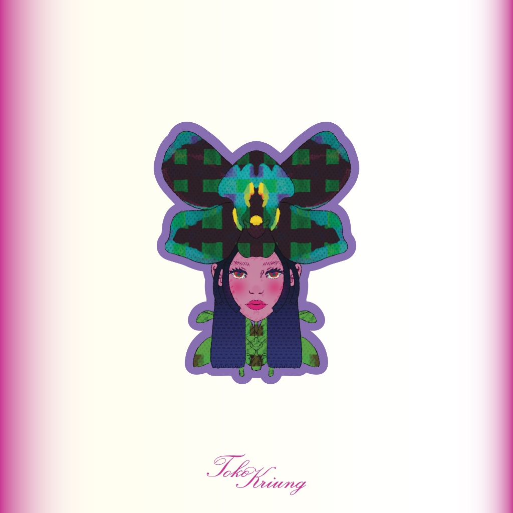 New Orchid New Jeans Glitter Sticker