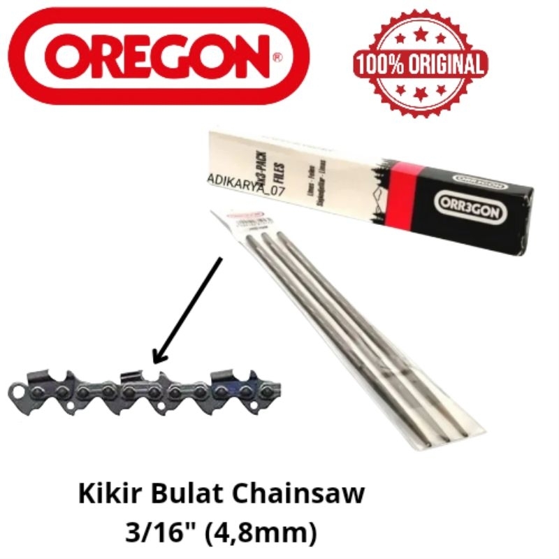 JHTeknik Chainsaw File 4.8mm OREGON original / Oregon Round File 4.8mm