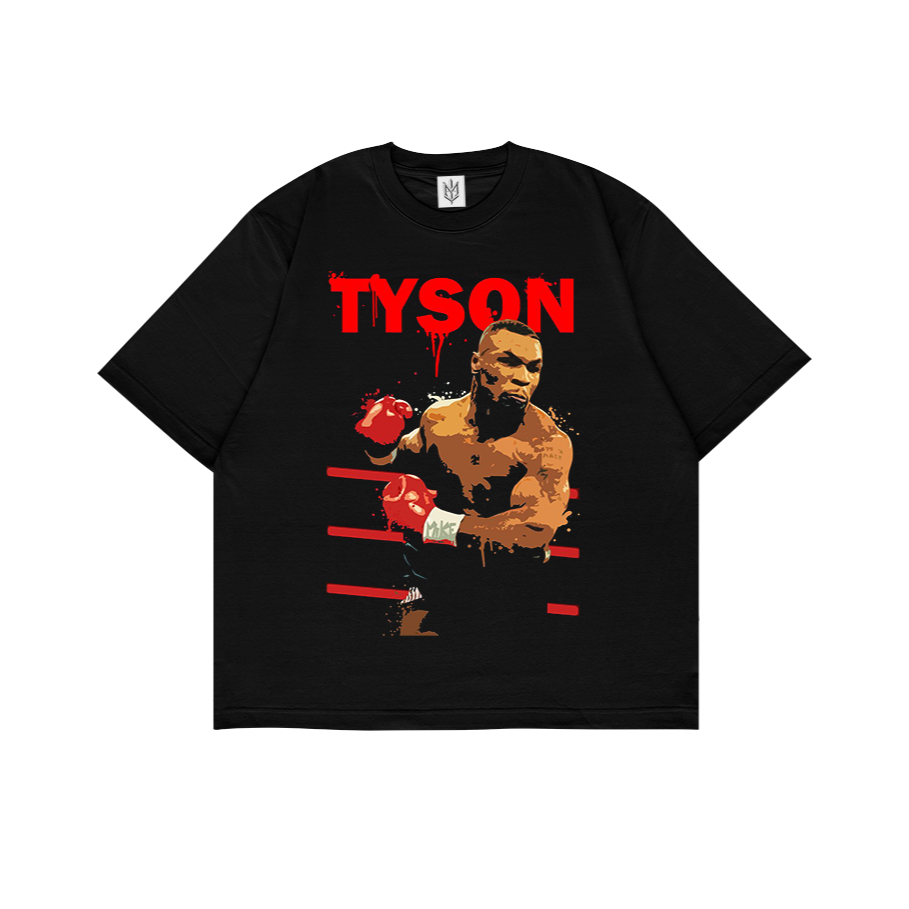 เสื้อยืด MIKE TYSON FIGHT | เสื้อยืด OVERSIZE สีดําสไตล์ Y2K VINTAGE BOOTLEG GRUNGE | ผู้ชาย ผู้หญิง