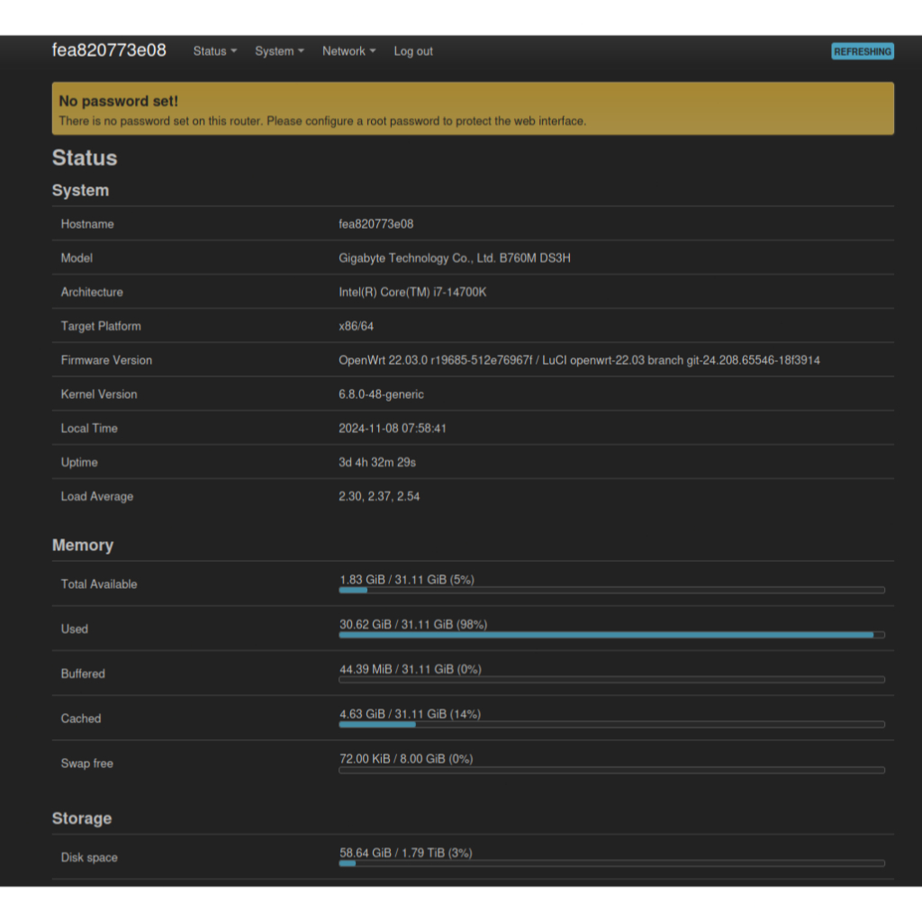 แท่นเชื่อมต่อ Openwrt