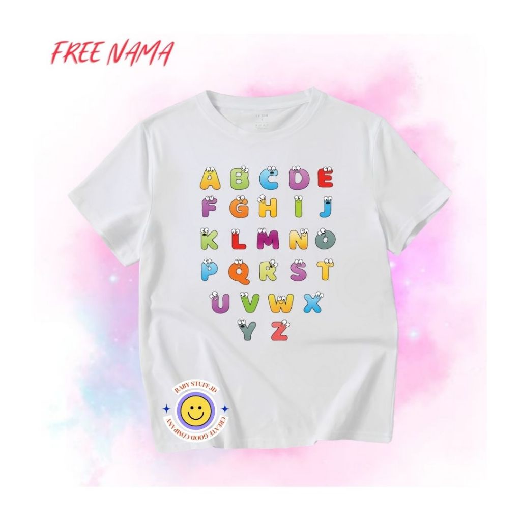 KATUN LORE ALPHABET KIDS เสื้อยืดผ้าฝ้าย 1-12TH