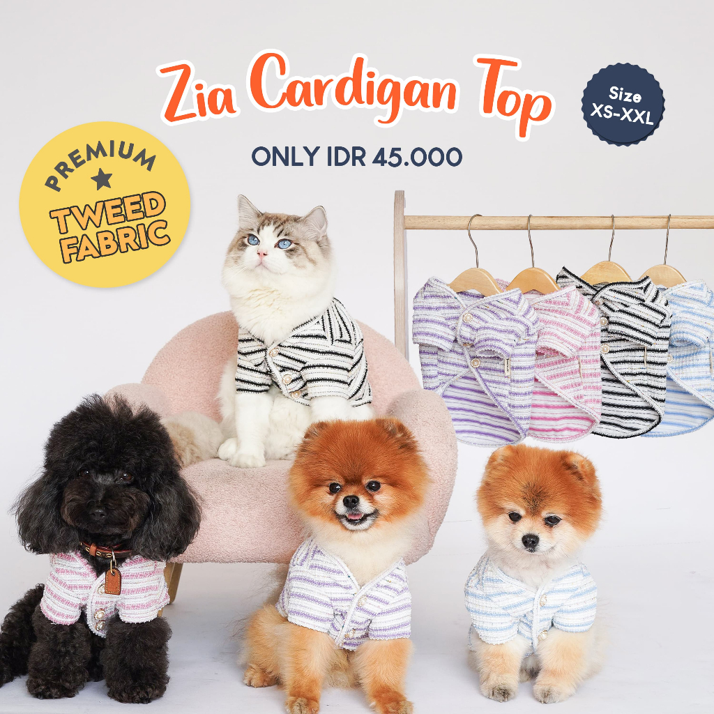 Pawlovin - เสื้อสเวตเตอร์ถัก Dog & Cat Zia