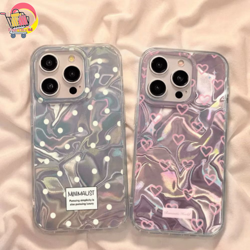 SS1003 สําหรับ Iphone 7G 8G 7+ 8+ X XS XR XS MAX 11 12 13 14 15 17 PRO MAX 17 AIR เลเซอร์ Polka Dot 