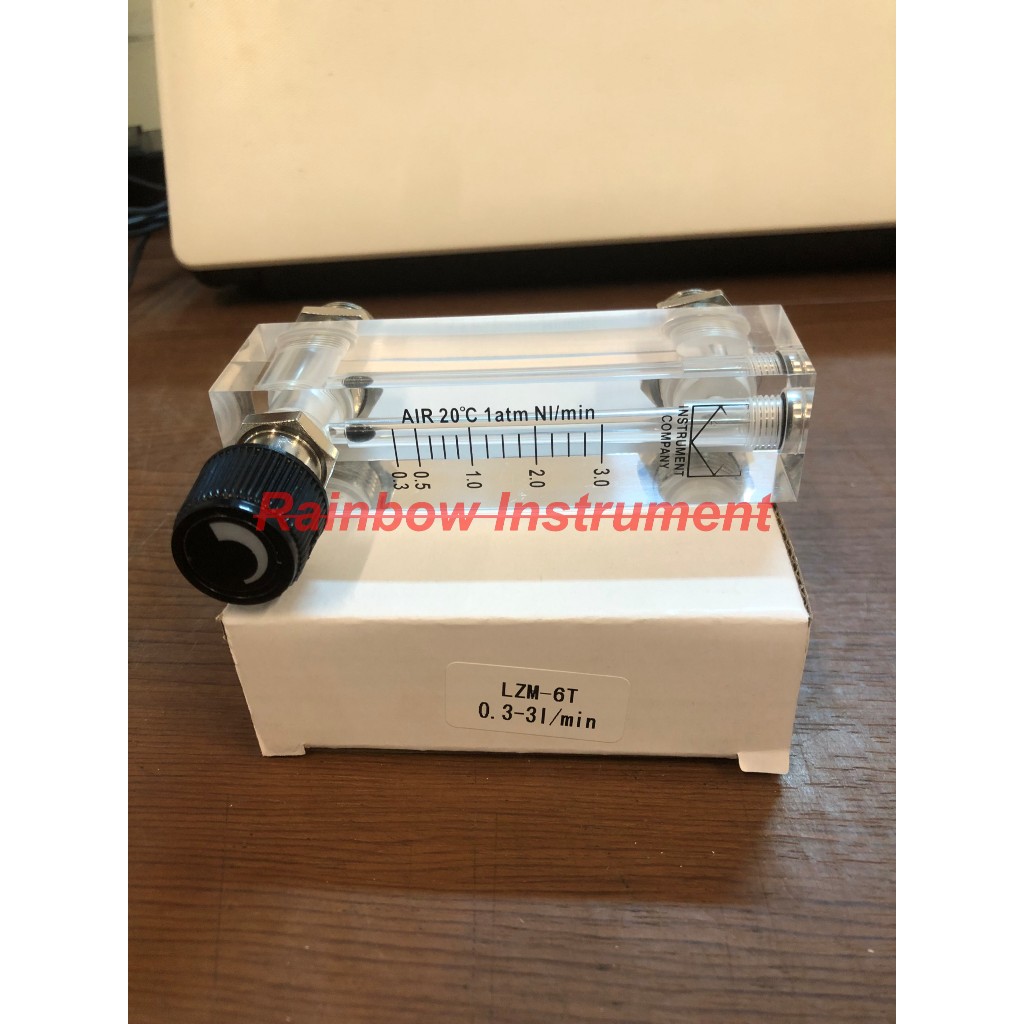 Flowmeter Air / Gas Rotameter (Air) LZM-6T Range 0.3-3L/MIN Series Acrylic Flowmeter