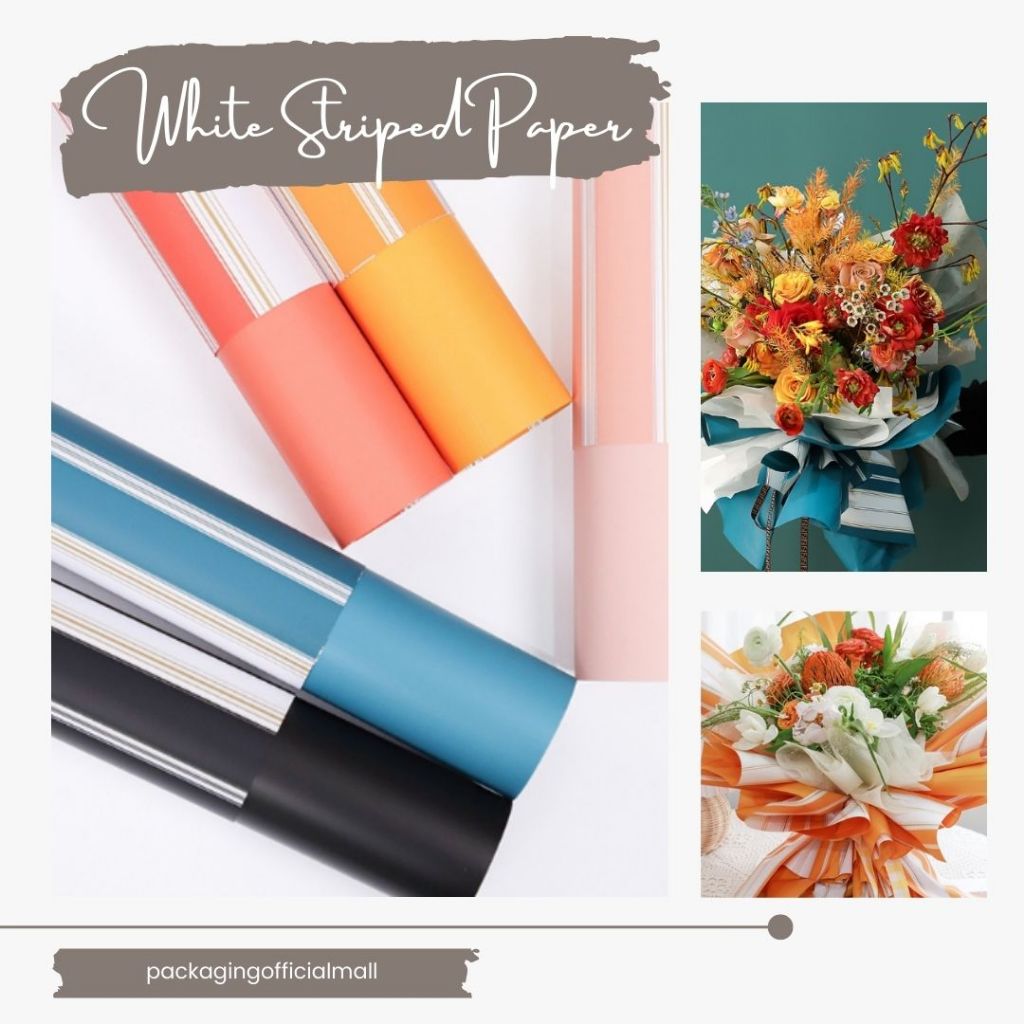 กระดาษเทปสีขาว / กระดาษแก้ว / กระดาษฟลอริสต์ / กระดาษดอกไม้ BOUQUET / WRAPPING WRAPPER
