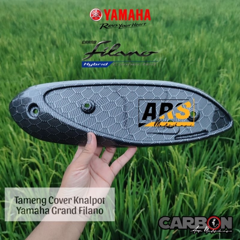 ฝาครอบท่อไอเสีย Grand Filano Carbon WTP พร้อมลายหกเหลี่ยม