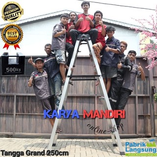 BEST SELLER - Tangga Lipat Aluminium Super Jumbo 500 Kg - Ukuran 1 M / 1,25 M / 1,5 M / 1,75 M / 2 M / 2,5 M