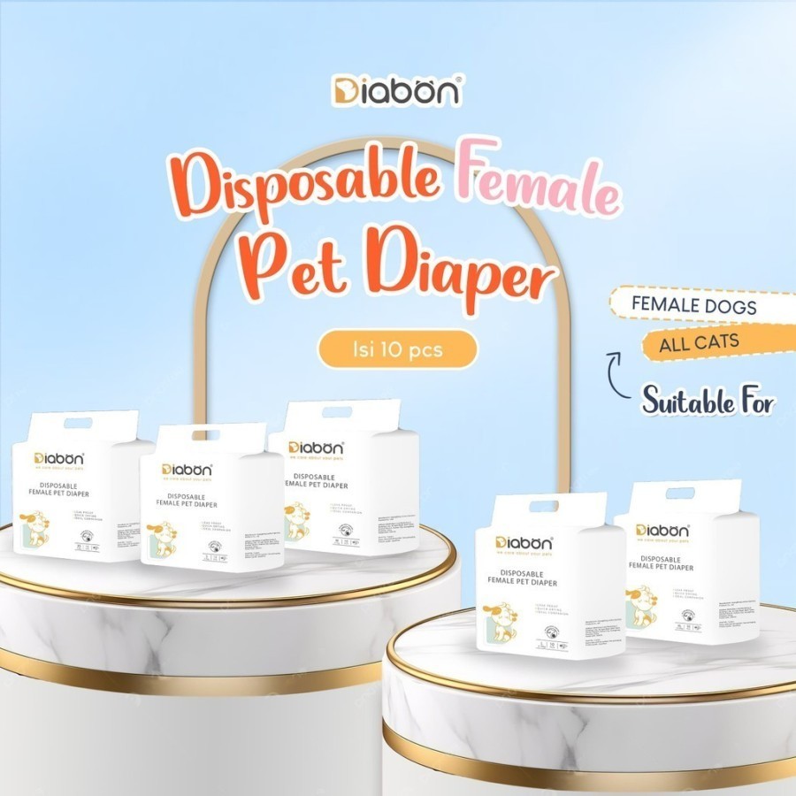 ผ้าอ้อมแมวสุนัขตัวเมีย Diabon Premium / Diabon ผ้าอ้อมสุนัขแมวตัวเมีย / Pampers Diabon Premium Femal