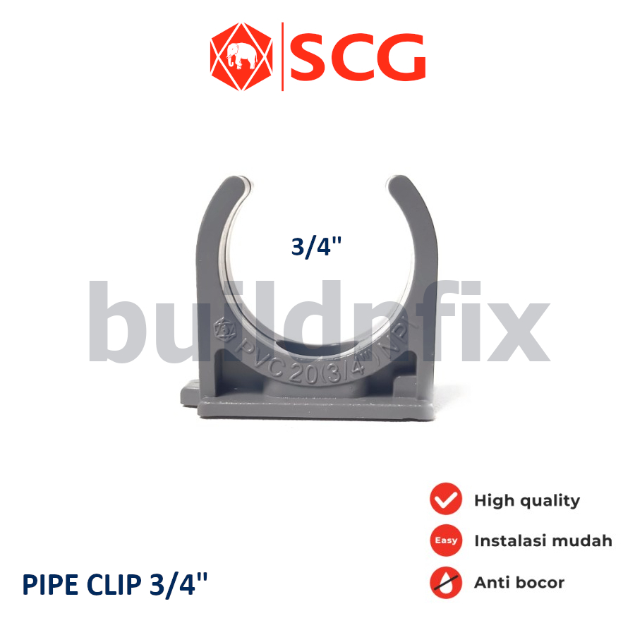 SCG PIPE CLIP / PVC PIPE CLIP 3/4" AW
