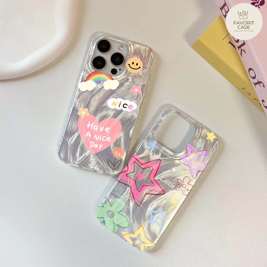 เคส VIVO V23E V25 V27 V27E V29 V29E V30 V30E 4G 5G HEART STAR SILICONE 623 633 FTH CASING HP