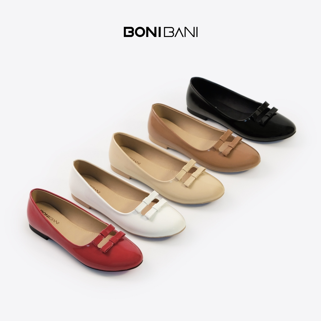 BONI BANI - JOLIE รองเท้าส้นแบนผู้หญิง / รองเท้าส้นแบนเคลือบเงาผู้หญิง