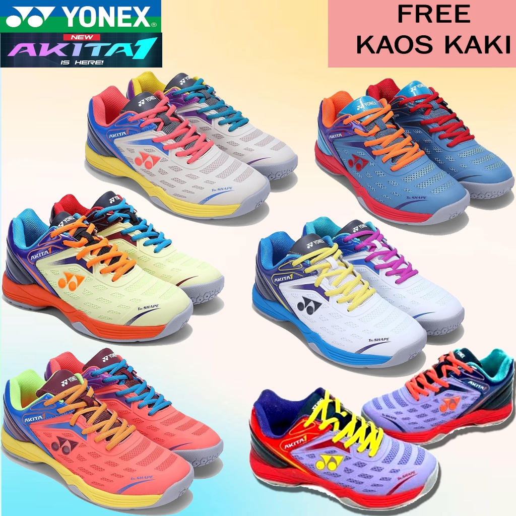 รองเท้าแบดมินตัน Yonex Akita ดั้งเดิมพร้อมถุงเท้าฟรี - ต้นฉบับของ Yonex Akita Special Edition