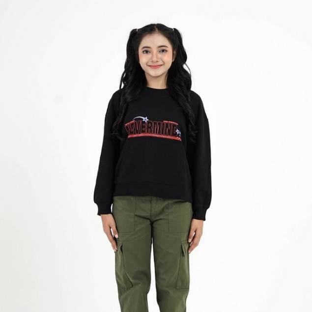 3Second Womens Crewneck Sweatshirt Baby Terry Sasami HP-C Jacket021024