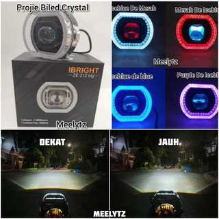 IBRIGHT ZE 212 BIG - Projector Projie Biled crystal Matrix X1 4.5INC Blue Lens Shourd Akrilik Premium Plus Kipas