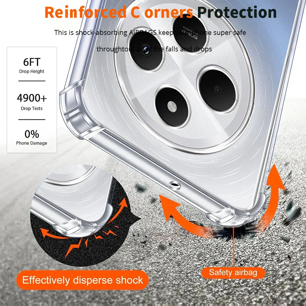 Poco C75 / Redmi 14C Softcase AIRBAG CACK CLEAR กล้อง PROTECTION Casing Hp Redmi 14C / Poco C75