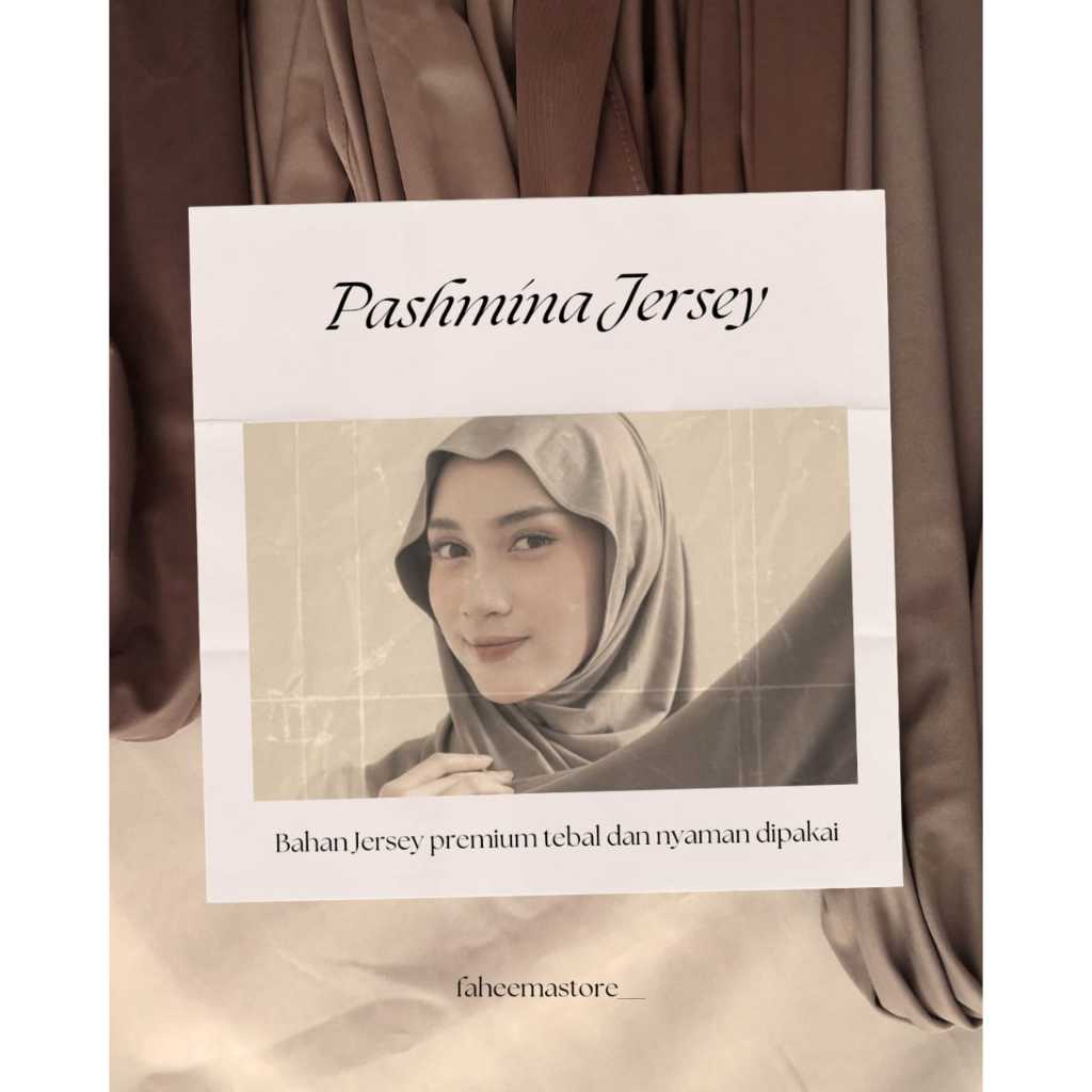 FAHUEMA HIJAB - PASHMINA JERSEY PREMIUM SIZE 175 X 60 CM MODERN KOREAN HIJAB STYLE