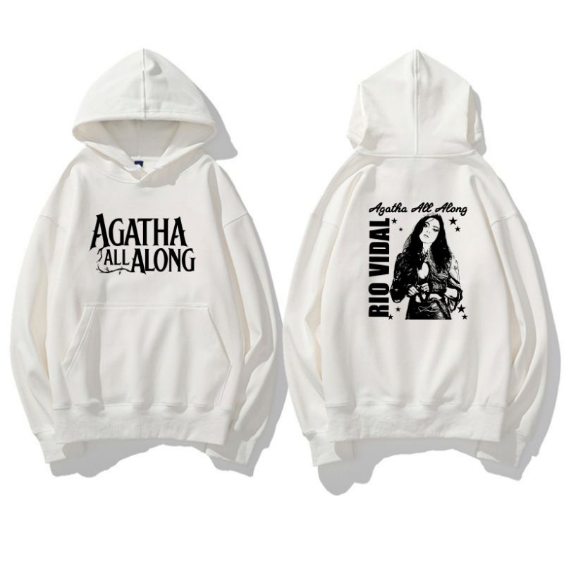 เสื้อแจ็คเก็ตมีฮู้ด Rio Vidal Agatha All Along - Distro Custom ของผู้ชายและผู้หญิงธรรมดา
