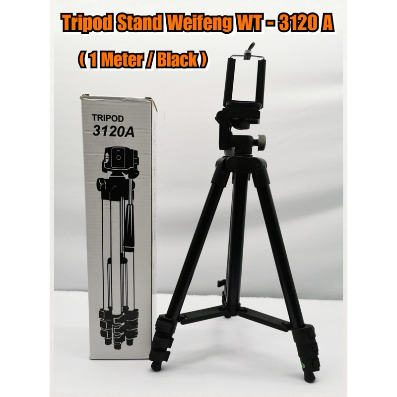 HP ใหม่ล่าสุด BOSS - 1M / 1 เมตร FULL 3120 สีดําและ 3110 SILVER PHONE TRIPOD + ฟรี HOLDER U TOOL