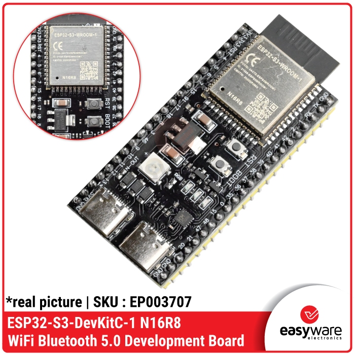 ESP32-S3-DevKitC-1 N16R8 WiFi บลูทูธ 5.0 บอร์ดพัฒนา ESP32 โมดูลไร้สาย N16R8
