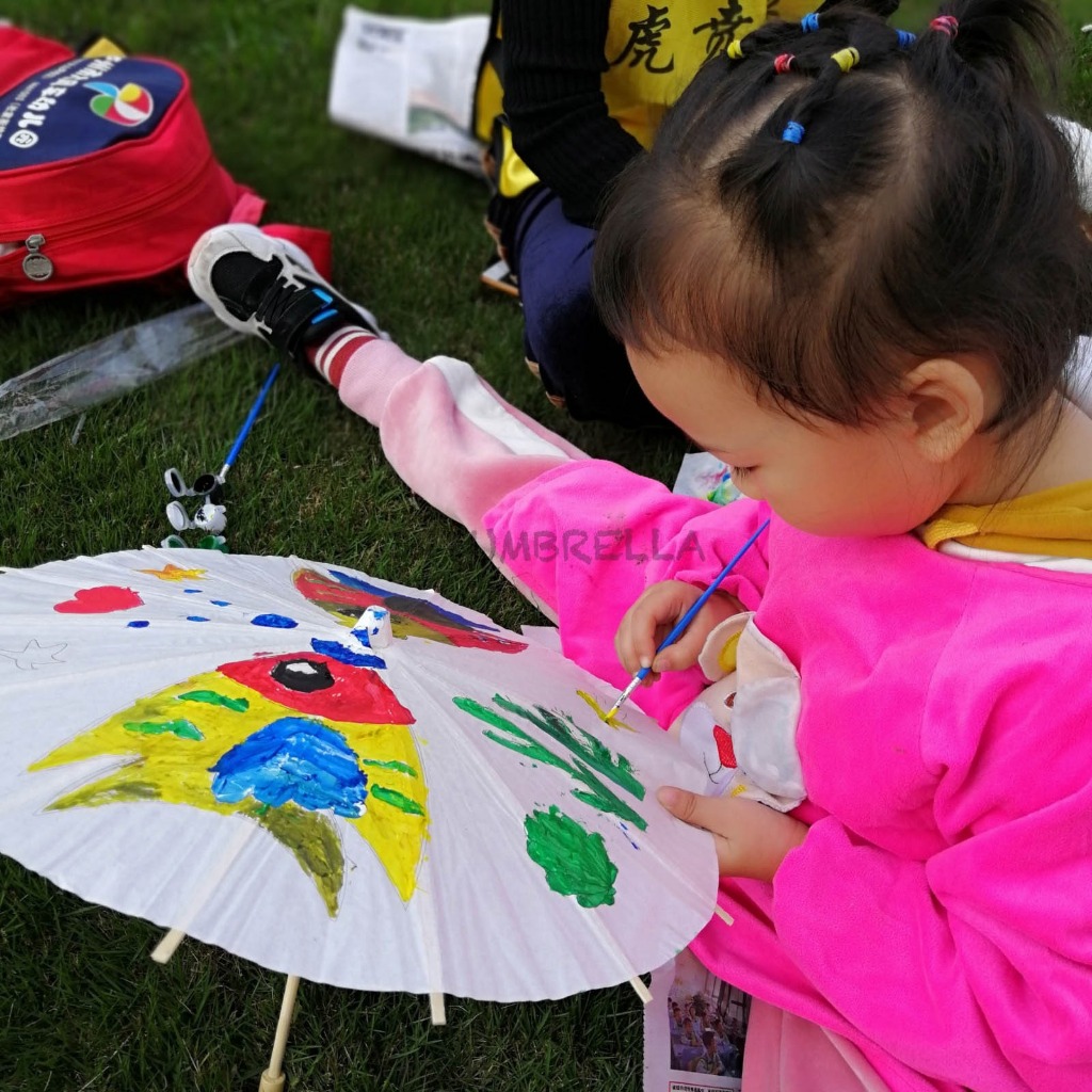 ร่มกระดาษวาดภาพ DIY BG24 ร่มกระดาษวาดภาพ