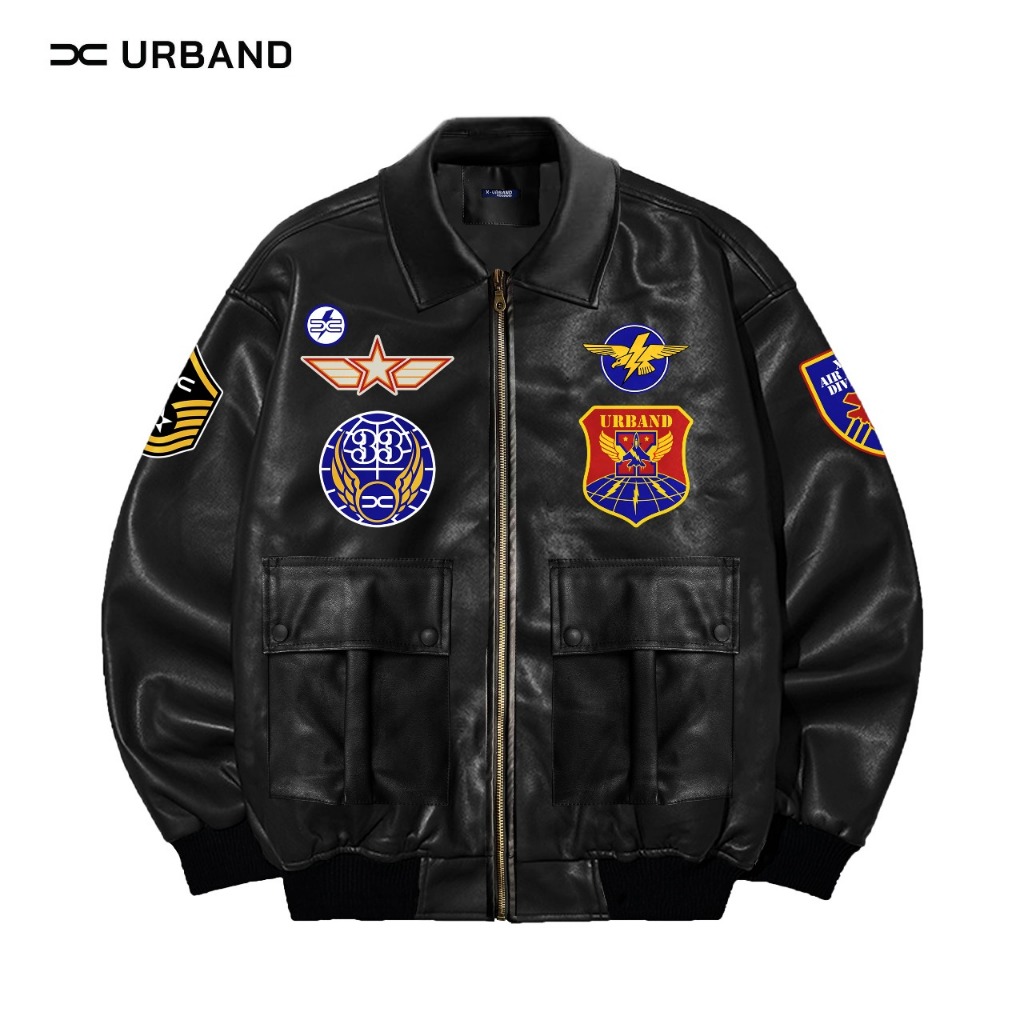 X Urband Absolute Synthetic Leather Bomber Jacket A538