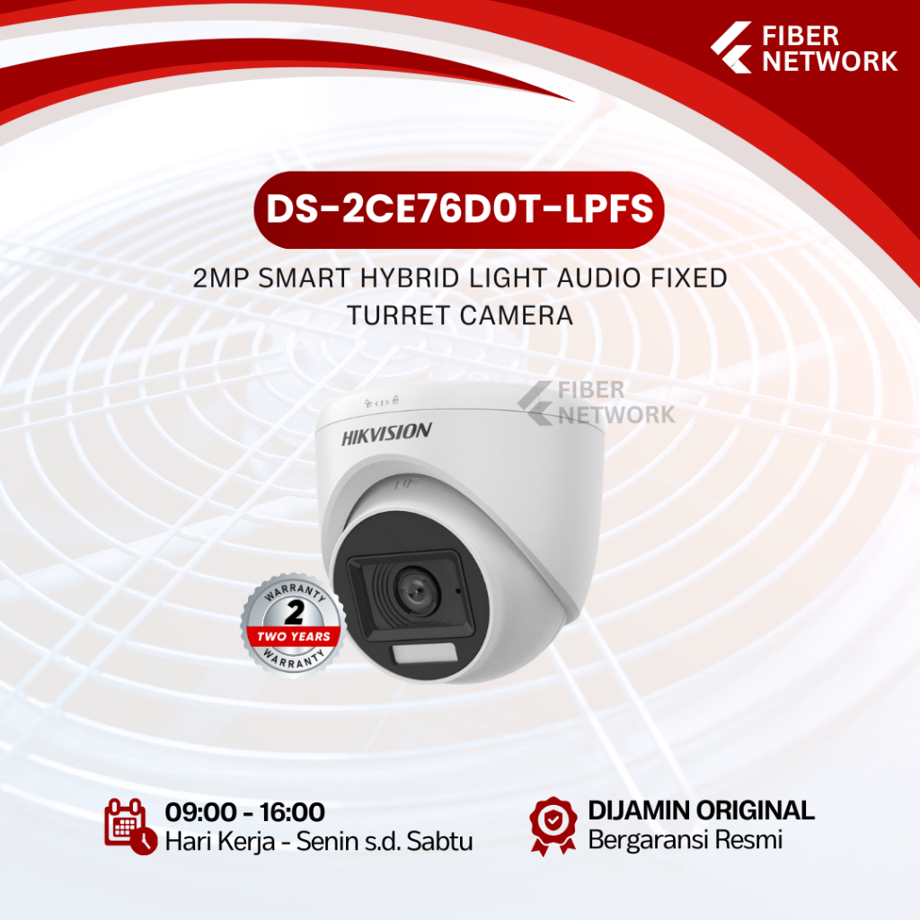 DS-2CE76D0T-LPFS HIKVISION กล้องวงจรปิด TURBO HD CAMERA 2MP DUAL LIGHT AUDIO