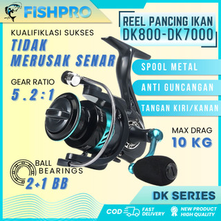 Reel Pancing DK800-DK7000 Kuat Tarik 10 KG | Spinning Reel | Gulungan Pancing Laut & Air Tawar | Spool Metal