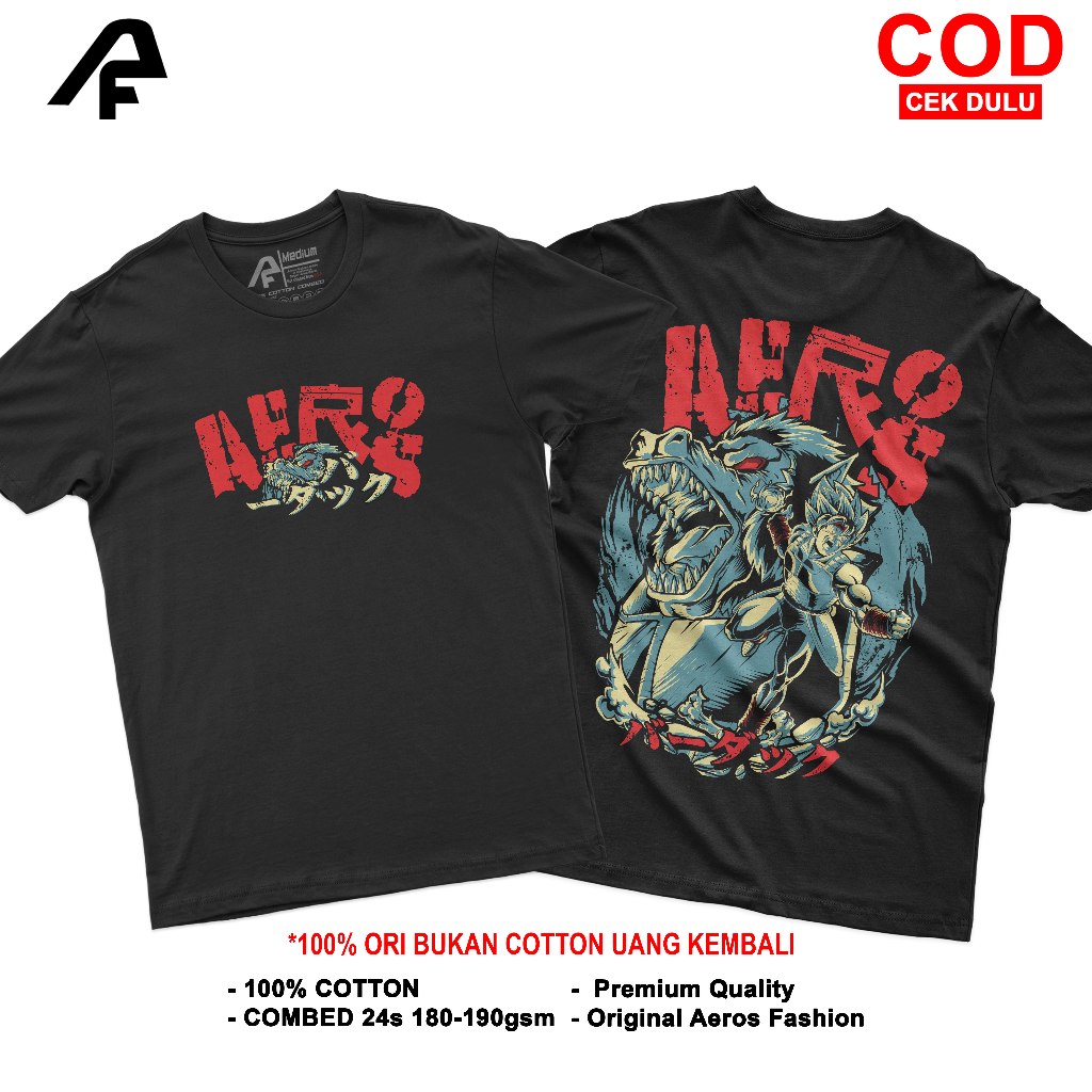 เสื้อยืด Aeros x Dragon Ball Distro Cotton 24s Premium Unisex