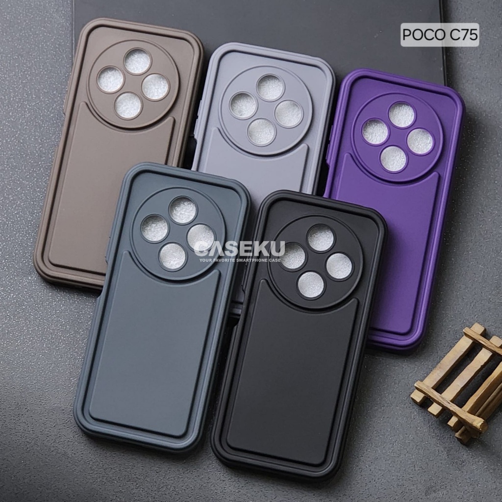 Poco C75 Case Macaron Case Circuit Protect Camera Motif Case Poco C75