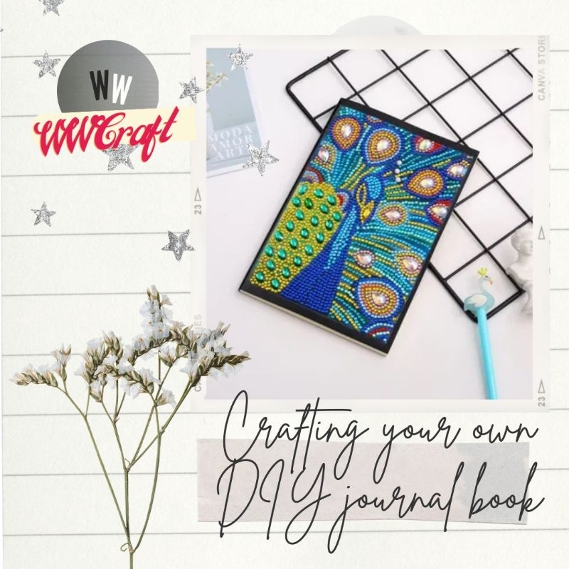 Craft DIY Journal A5 พร้อมลูกปัดคริสตัล