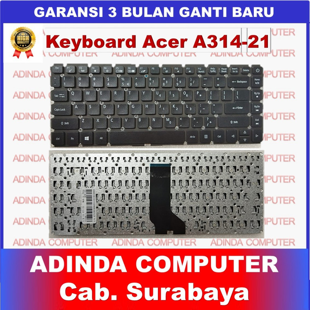 Acer Aspire 3 A314-21 A514 A514-52 A514-53 A314 A314-31 A314-32 คีย์บอร์ด