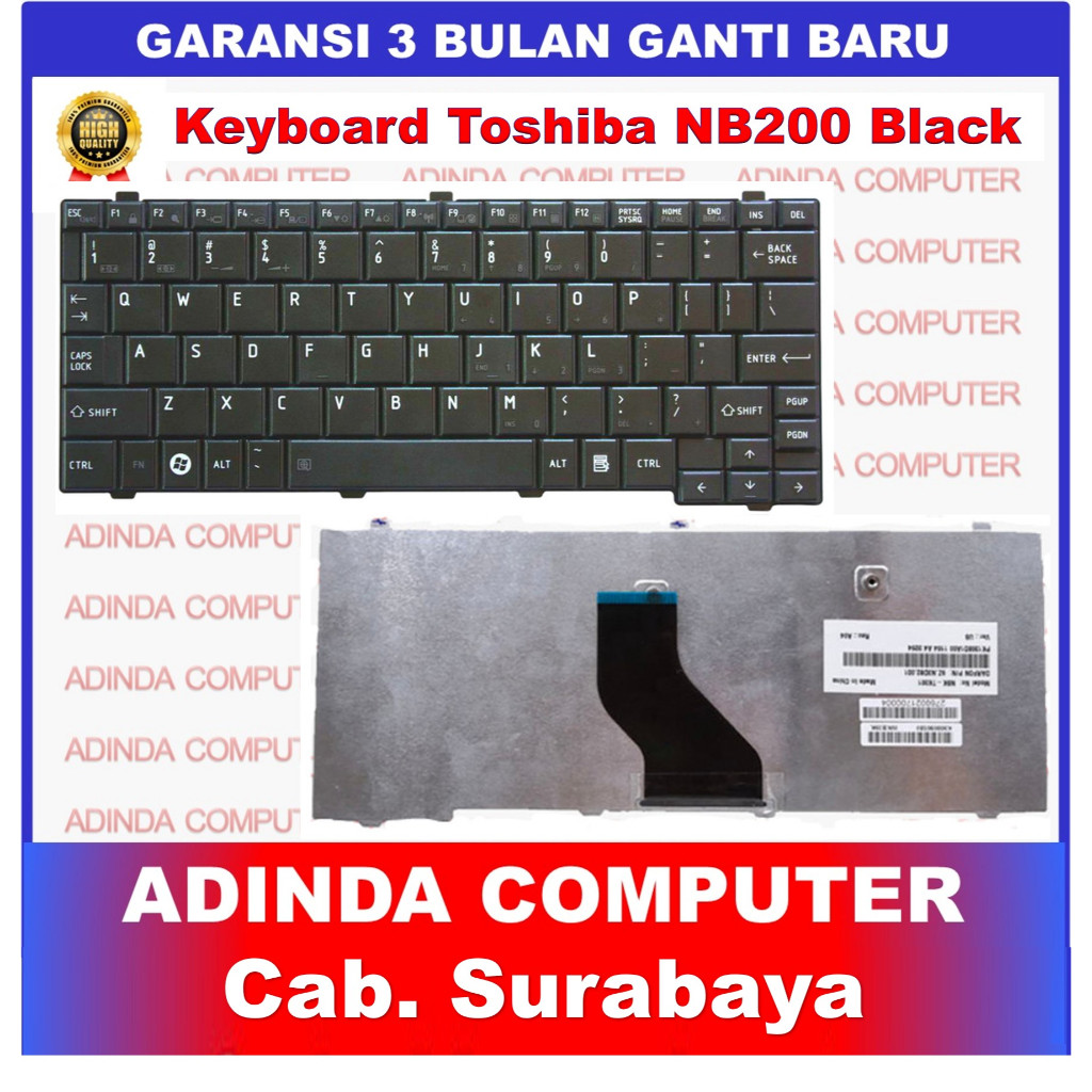 แป้นพิมพ์แล็ปท็อปโตชิบา NB200 NB201 NB205 NB250 NB500 NB505 NB510 BLACK-SILVER