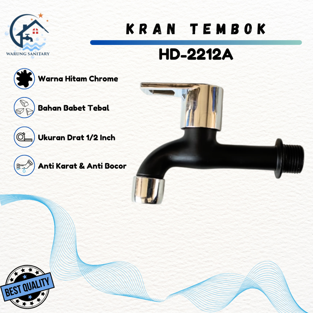 BATHROOM WALL FAUCET / FAUCET สีดํา