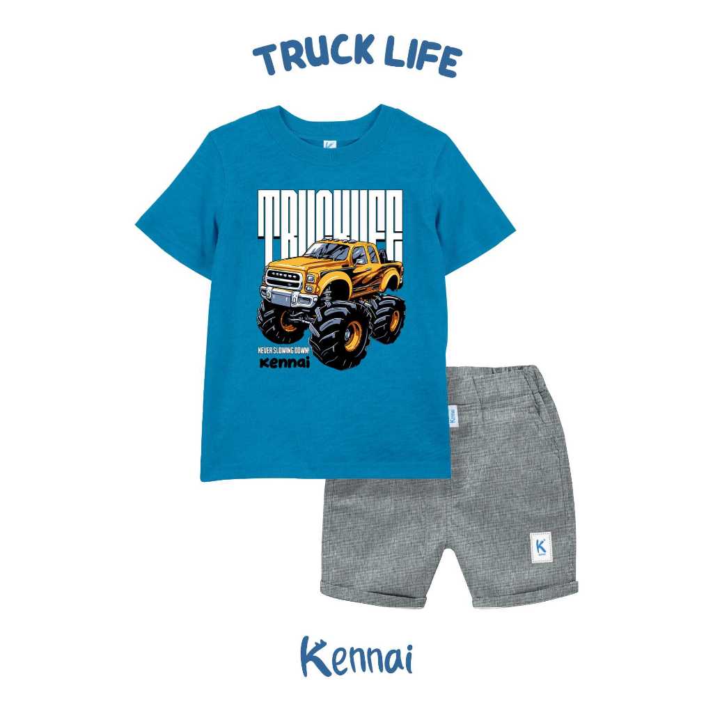 Kennai Boys OneSet Girls Series Tees X Grey Pants 1-12 ปี
