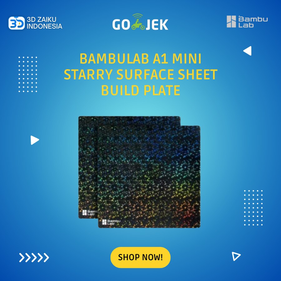 แผ่นสร้างแผ่นพื้นผิว Bambulab A1 Mini Starry