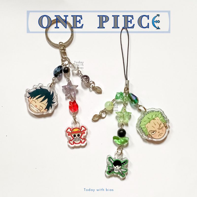 GANTUNGAN HP ONE PIECE - พวงกุญแจสายโทรศัพท์ | พวงกุญแจเสน่ห์ลูกปัดอะนิเมะและโทรศัพท์มือถือ