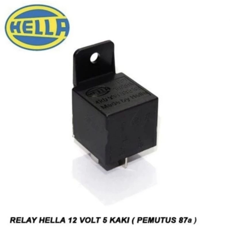 HELLA รีเลย์/ริเลย์/Riley 12V 5 ขา/K5/K5/K 5 (87A) 10/20A เบรกเกอร์