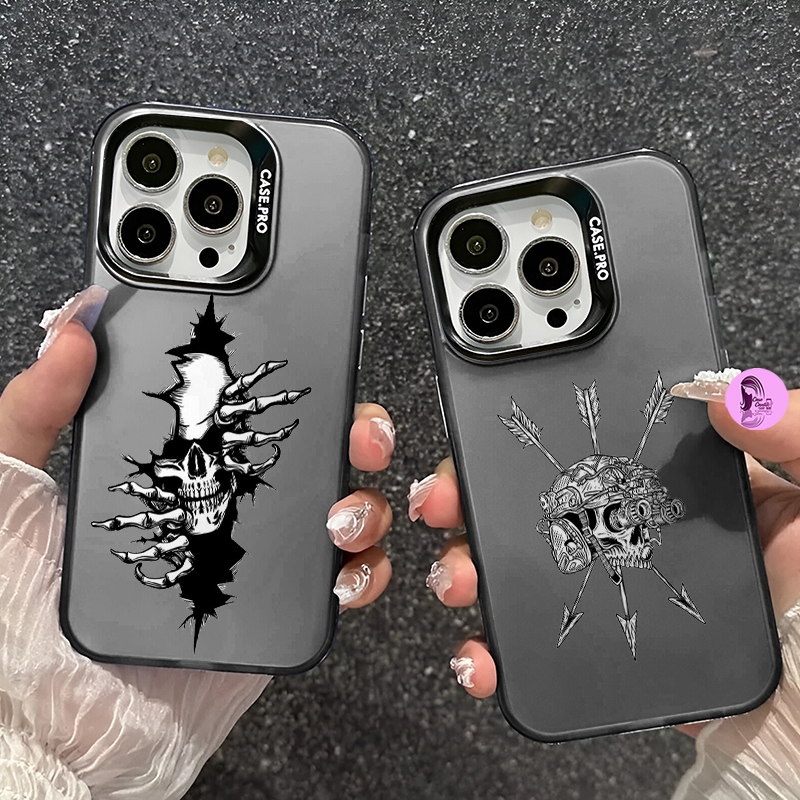 SOFTCASE ฝาครอบซิลิโคน IMD MACAROON CUSTOM SKULL ARMY สําหรับ VIVO Y71 Y91 Y91C Y1S Y100 V23E V27 V2