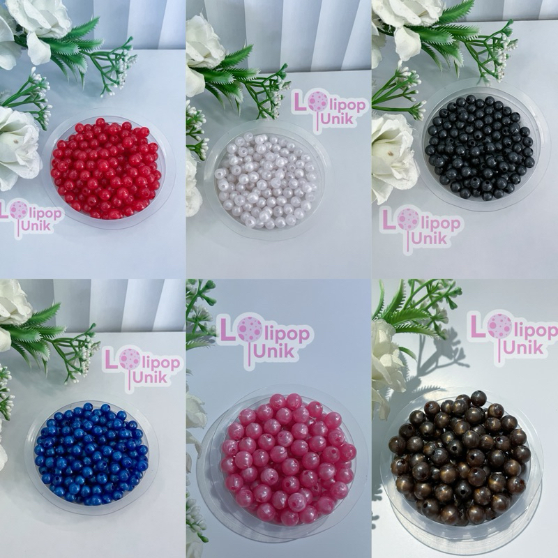 LILIN ลูกปัดเทียน/ลูกปัดขี้ผึ้ง 6mm/8mm