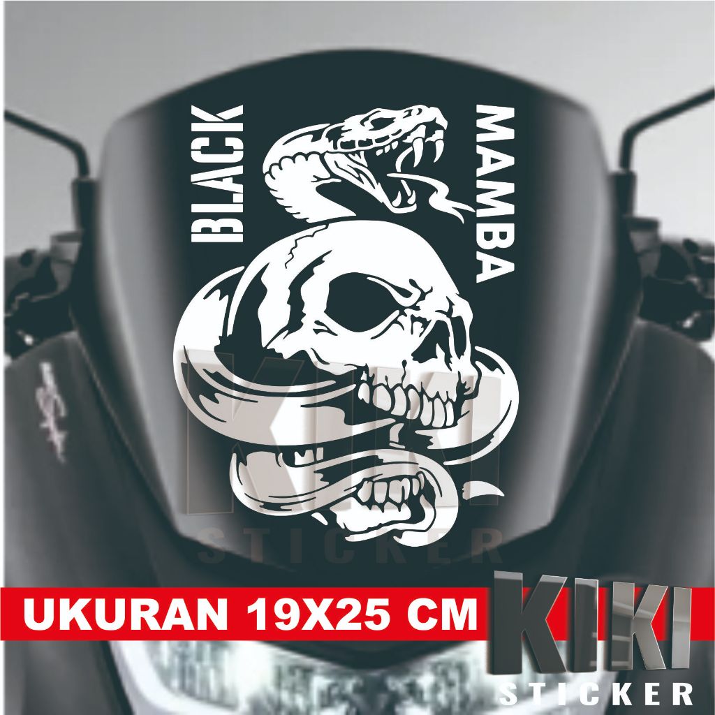 CUTTING STICKER CAR GLASS BODY VISOR MOTORCYCLE STICKER BLACK MAMBA
