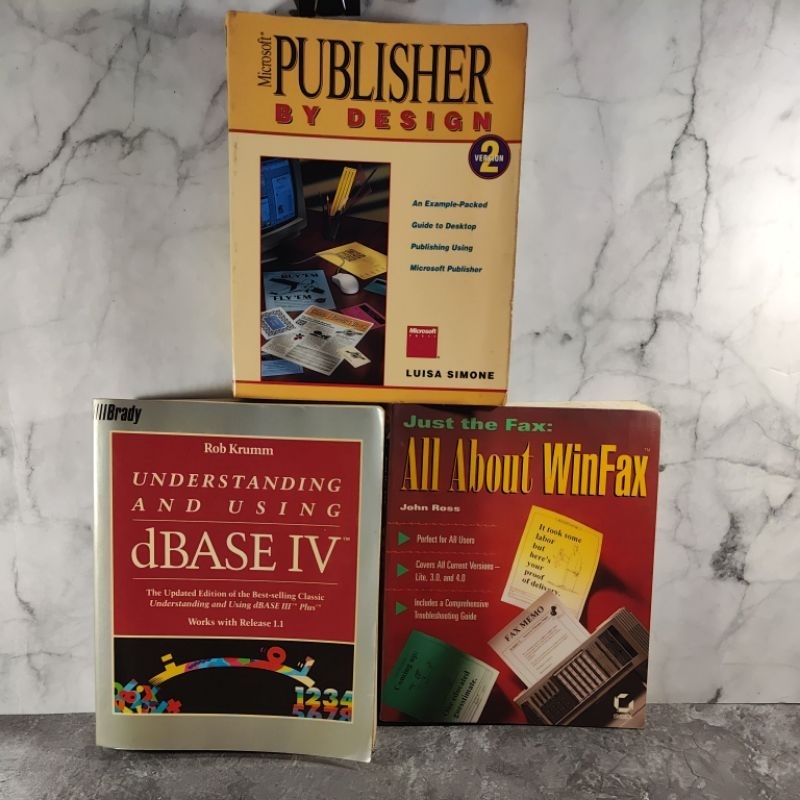 Microsoft สํานักพิมพ์ By Design Version 2 ยืนและใช้ dBase IV, All About WinFax, Luisa Simone, Rob Kr
