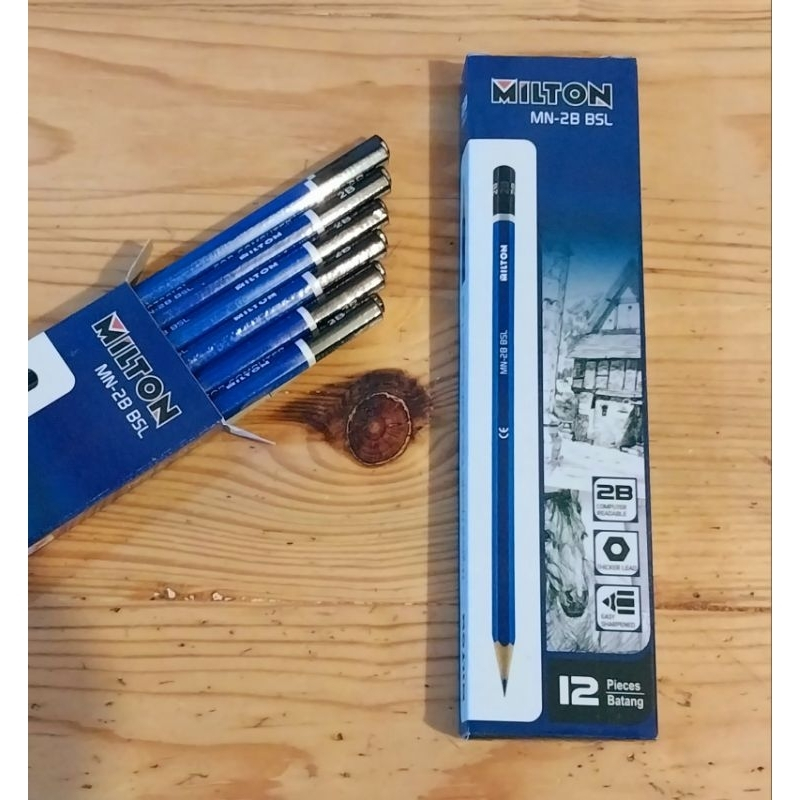1 DOZEN (12 ชิ้น) MILTON Blue / MILTON 2B Pencils