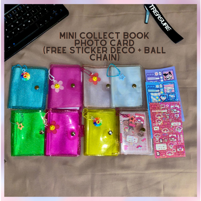 MINI COLLECT BOOK PC/TRANSPARENT GLITTER WALLET + FREEBIES 10 SLEEVES