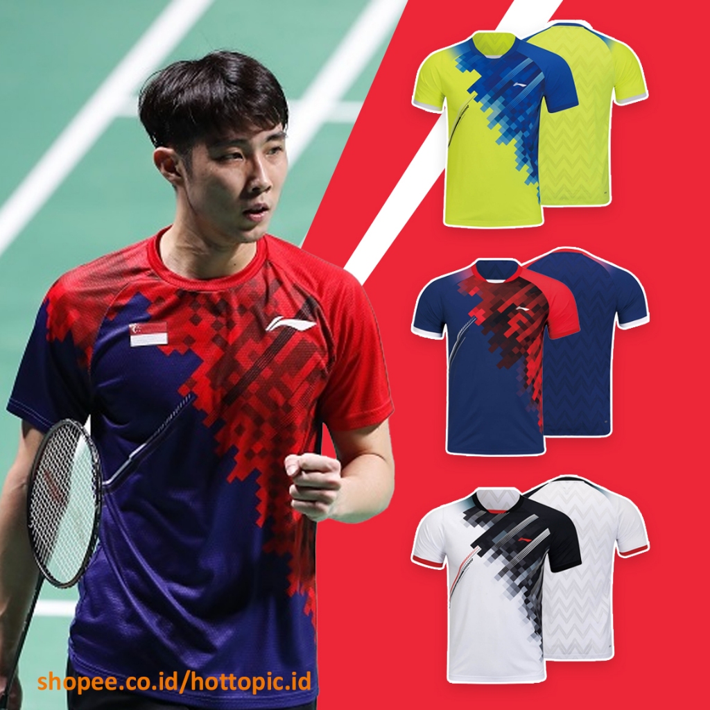 LOH Kean Yew BADMINTON JERSEY - LL ATSR345 SINGAPORE / BADMINTON เสื้อยืดกีฬาชุดทัวร์นาเมนต์
